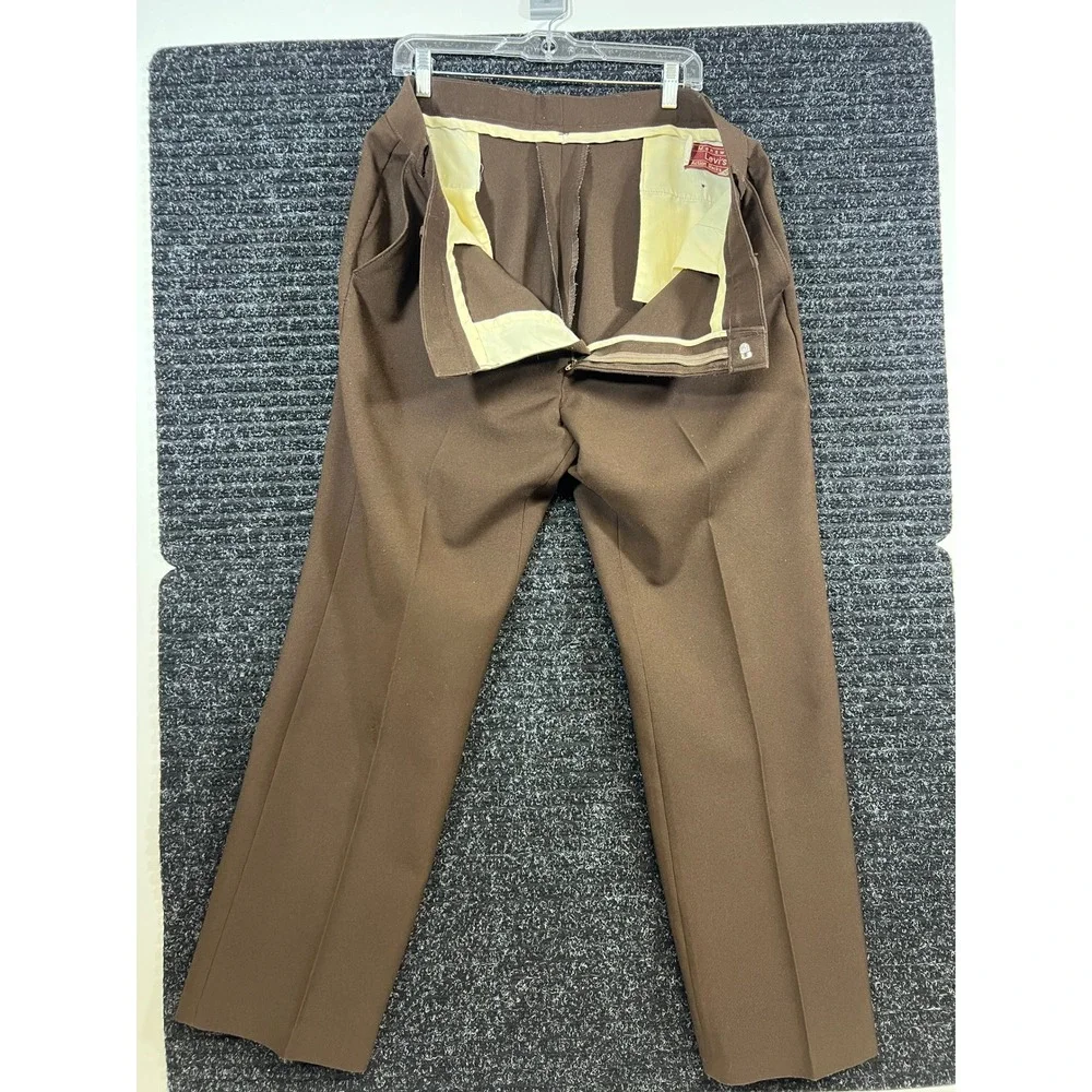 Vintage‎ 1970's Levi's Action Slacks Sta-Prest Brown Dress Pants